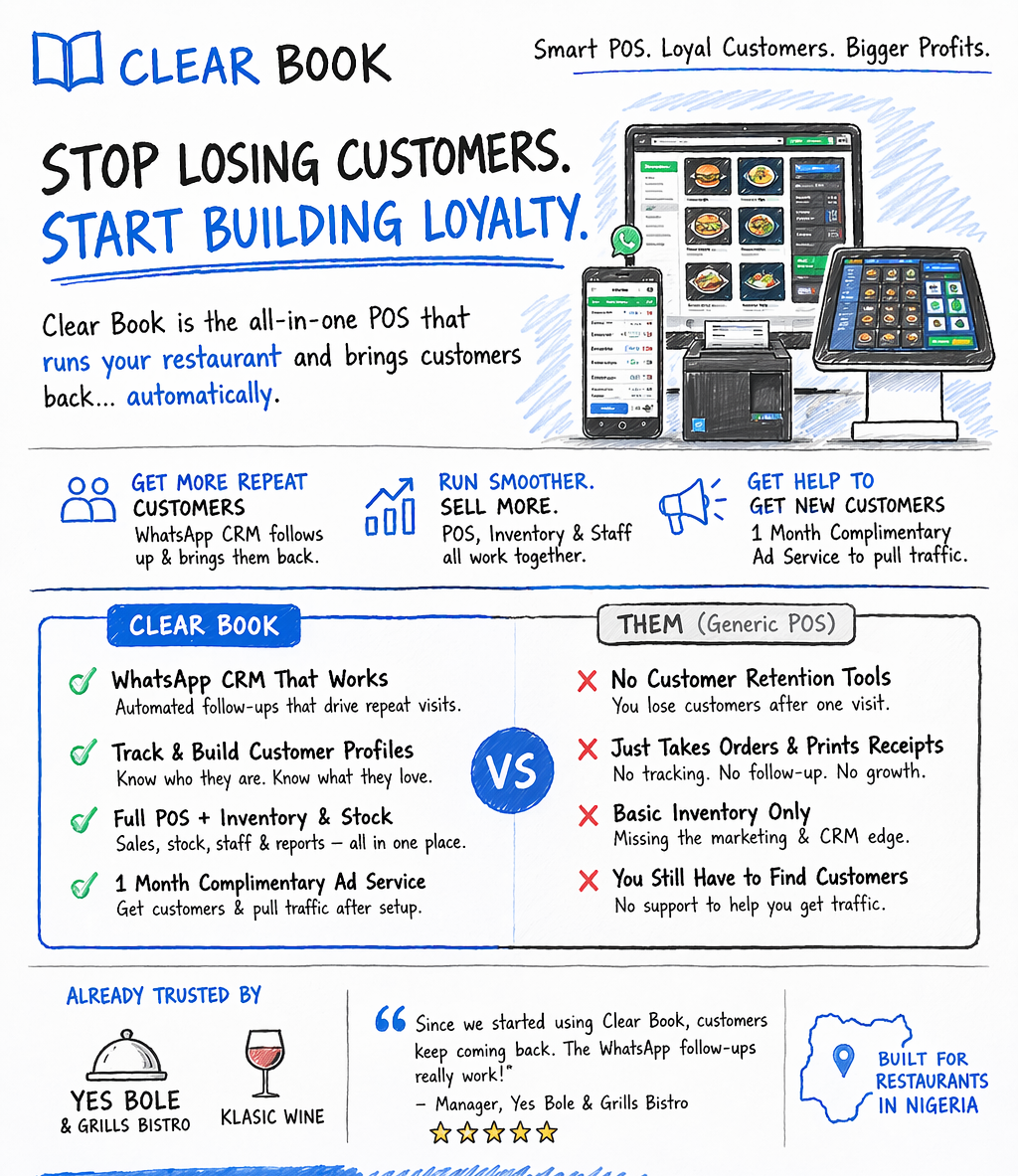 Clear Book POS flyer design